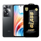Folie de Protectie pentru Oppo A79, TEO, Sticla Securizata ESD, Margini Negre, Rezistenta la Zgirieturi, Antistatica, 0.35 mm, Transparenta