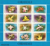 ROMANIA 1988 - Orhidee/ colita MNH