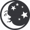 Sticker decorativ, Luna , Negru, 60 cm, 4934ST
