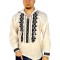Bluza tip ie barbati RB187, alb/negru, marime M