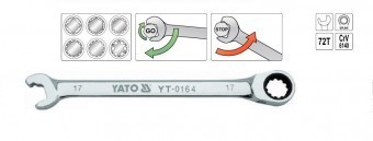 Cheie combinata cu clichet YT-0155 foto