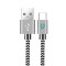 CABLU alimentare si date SPACER, pt. smartphone, USB 3.0 (T) la Type-C (T), 2.1A, braided, retail pack, 1.8m, zebra,&quot;SPDC-TYPEC-BRD-ZBR-1.8&quot; (timbru v