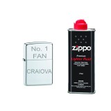 Bricheta Argintie Gravata No.1 FAN Craiova si Lichid Zippo