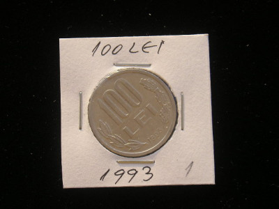 M1 C10 - Moneda foarte veche 122 - Romania - 100 lei 1993 foto