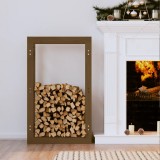 Rastel Lemne Foc vidaXL, Maro Miere, 60x25x100cm, Lemn Masiv Pin, Suport Depozitare Busteni, Uscare