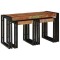 vidaXL Masa de cuibărit 3 pcs Maro și negru Lemn masiv reciclat 4104732