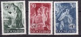 Iugoslavia 1953 arta fresce MI 714-716 MLH, Nestampilat