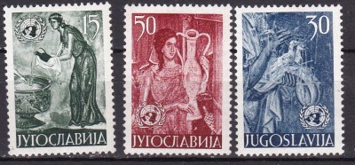 Iugoslavia 1953 arta fresce MI 714-716 MLH foto