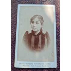 Fotografie portret femeie, tip CDV