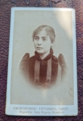 Fotografie portret femeie, tip CDV foto