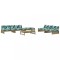 Set mobilier de gradina cu perne, 6 piese, lemn de pin tratat