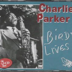 CD 3XCD Charlie Parker ‎– Bird Lives! (VG+)