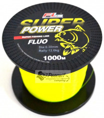 Fir Super Power Fluo FL Nylon ( guta ) Grosime 0,30mm Rola 1000 Metri Galben foto