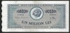 ROMANIA 1000000 / 1.000.000 LEI 1947 - 16 APRILIE [2] P- 60a , serie X.1268 / 0456 , a UNC - UNC