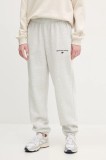 New Balance pantaloni de trening femei, culoarea gri, melanj, WP51500AHH