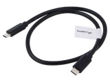 Cablu USB 3.1 USB C Aurit 0,5m Negru