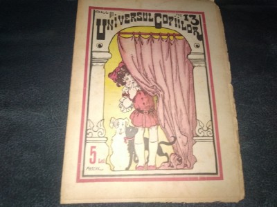 REVISTA UNIVERSUL COPIILOR NR 13 1927 foto
