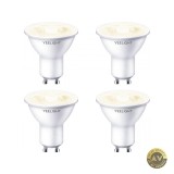 Bec LED Yeelight W1 Wi-Fi GU10 4.8W 2700K 350lm Set 4 bucati Alb YLDP004