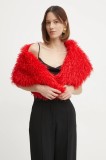 MAX&amp;Co. fular femei, culoarea rosu, neted, 2516611016200