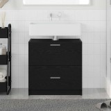vidaXL Dulap pentru Chiuvetă cu sertar Stejar Negru 59 x 37 x 59 cm