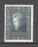 Austria.1956 200 ani nastere W.A.Mozart:Pictura-compozitor MA.587, Nestampilat