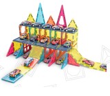 Joc magnetic pentru construit parcarea masinutelor, 94 piese, 3 ani+