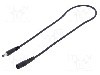 Cablu alimentare DC, DC 5,5/2,1 mufa, DC 5,5/2,1 soclu, negru, 0,5m, WEST POL - P21-C21-C100-050BK