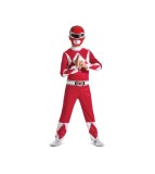 Costum carnaval Red Rangers (Power Rangers) rosu pentru copii 4-6 ani (110/120 cm)