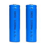 Set 2 acumulatori tip 18650, 1200mAh, 3.7V, cu varf