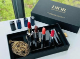 Set 4 Ruj de buze, Dior, Rouge Dior Minaudiere, Limited Edition Clutch &amp; Lipstick Set, Geanta inclusa