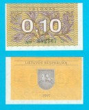 Lituania (p#29a) 0.1 Talonas 1991 UNC &#039;&Icirc;nlocuitorul Rublei Sovietice&#039; serie: AO 082767