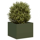 vidaXL Jardinieră verde măsline 40x40x30 cm oțel 860797