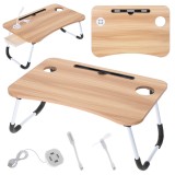 Cumpara ieftin Masa pliabila pentru Laptop cu ventilator lampa si USB
