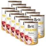 Cumpara ieftin Conservă Brit Pat&eacute; &amp;amp; carne de pui 12 x 400 g