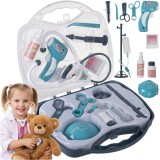 Set de doctor pentru copii cu valiza, 13 accesorii, lumini si sunete