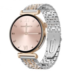 Smartwatch iSEN JA02 Gold, AMOLED 1.23 HD, Glicemie, Apel Bt, Apel SOS, Asist. vocala, Nivel radiatii, EKG, Acid uric, Lipide sange, Termometru, Masa