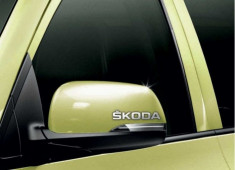 Stickere oglinda CHROME - SKODA (set 2 buc.) foto