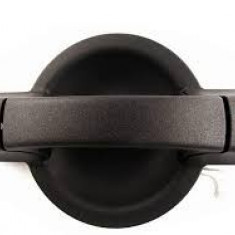 Maner usa exterior Fiat Doblo (119/223), 01.2001-01.2010, fara butuc yala, negru/texturat, cu orificiu pentru insertie de blocare a usii, 735309963,