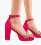 Sandale cu toc Erin Fuchsia