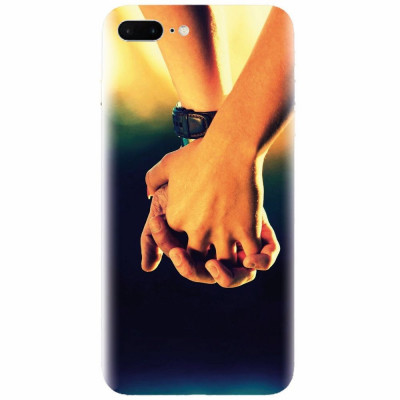 Husa silicon pentru Apple Iphone 7 Plus, Couple Holding Hands foto