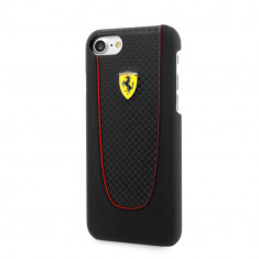 Husa Ferrari pentru iPhone SE 2 2020, Pit Stop Collection, Negru foto