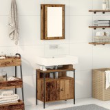 vidaXL Set mobilier de baie, 2 piese, lemn vechi, lemn prelucrat