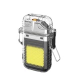 Cumpara ieftin Bricheta Electrica USB Reincarcabila, Arc Plasma, Lanterna LED, Metalica, Anti-vant, Fara Flacara