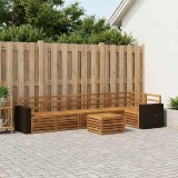 Cumpara ieftin Set de canapele de exterior 7 buc. 6-Locuri natural