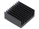 Radiator Extrudat cu Aripioare BGA Negru 33x33mm