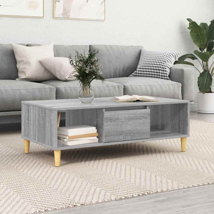 vidaXL Masă de cafea sonoma gri 103.5 x 60 x 35 cm Lemn compozit 876194