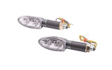 Set semnalizari moto MRT-046, LED 12 SMD-Diode, E-mark, culoare negru/alb Cod Produs: MX_NEW KRZTNL020