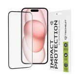Techsuit - 111D Full Cover / Full Glue Glass - iPhone 15 / iPhone 16 - Black