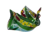 SUPORT /OBIECT DECORATIV DIN STICLĂ, LUCRAT MANUAL