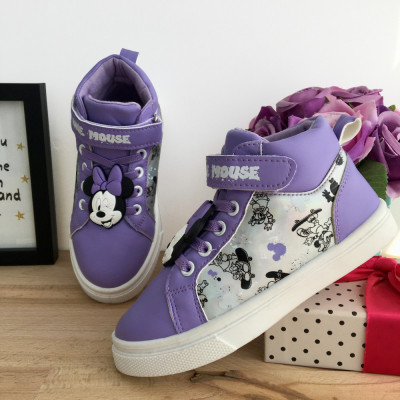 Adidasi inalti mov cu Minnie Mouse / pantofi sport fete 28 30 32 33 34 cod 0930 foto